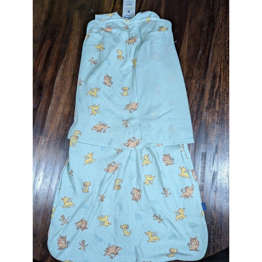 HALO SleepSack Swaddle Disney Lion King Green Cotton Small S/P 3-6 Months - Picture 5 of 5